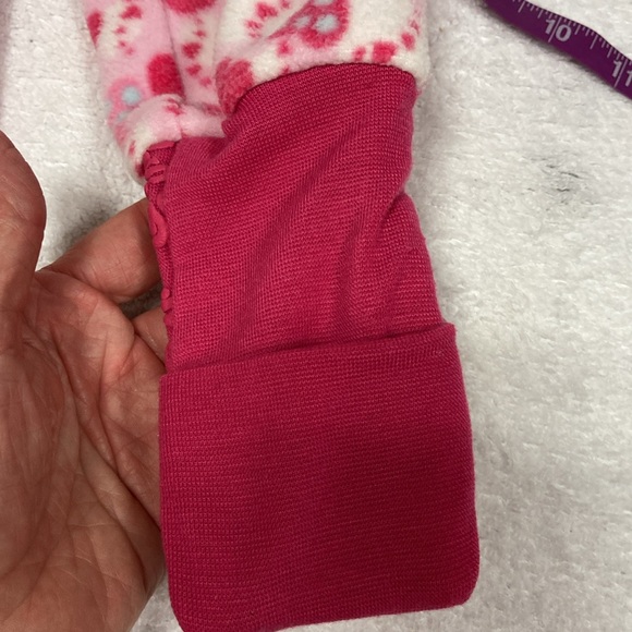 Snugabye convert a foot fleece heart pajamas 12m - Picture 6 of 9
